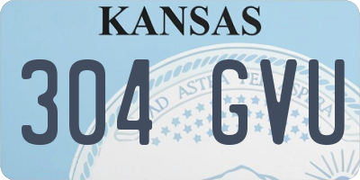 KS license plate 304GVU