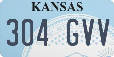 KS license plate 304GVV