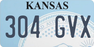 KS license plate 304GVX