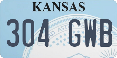 KS license plate 304GWB