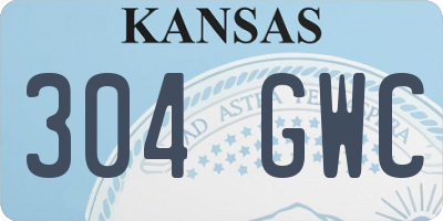 KS license plate 304GWC