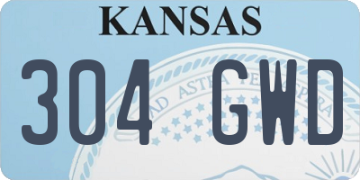 KS license plate 304GWD