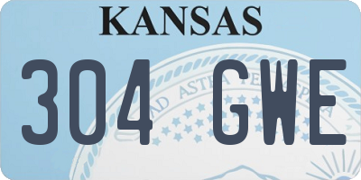 KS license plate 304GWE