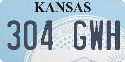 KS license plate 304GWH