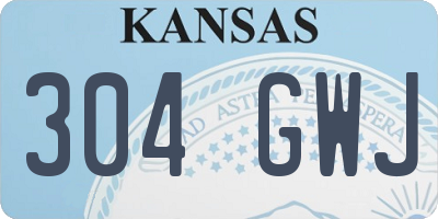 KS license plate 304GWJ