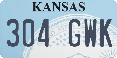 KS license plate 304GWK