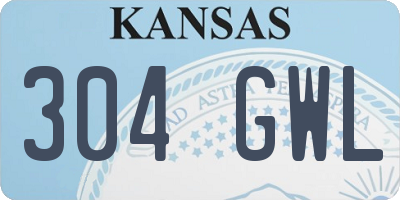 KS license plate 304GWL