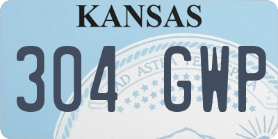 KS license plate 304GWP