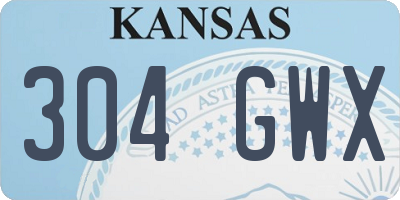 KS license plate 304GWX