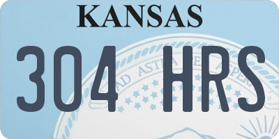 KS license plate 304HRS