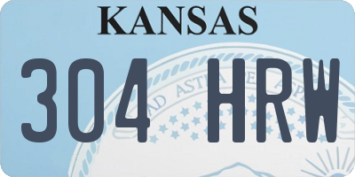 KS license plate 304HRW