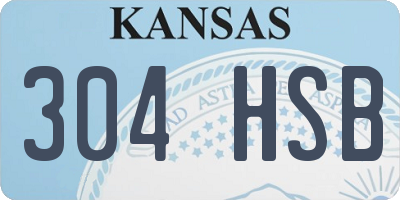 KS license plate 304HSB