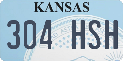 KS license plate 304HSH