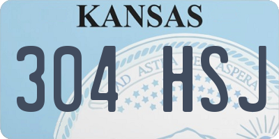 KS license plate 304HSJ