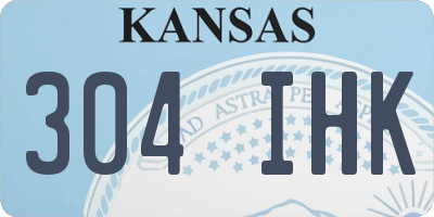 KS license plate 304IHK
