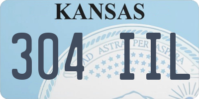 KS license plate 304IIL