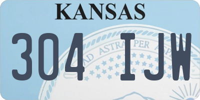 KS license plate 304IJW