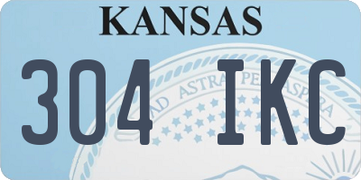 KS license plate 304IKC
