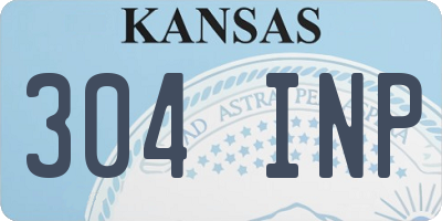 KS license plate 304INP