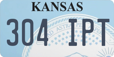 KS license plate 304IPT