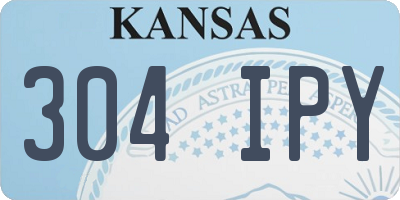 KS license plate 304IPY