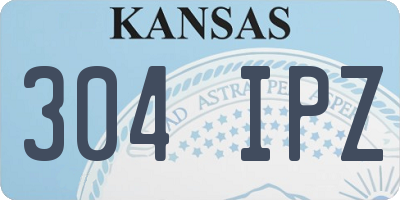 KS license plate 304IPZ