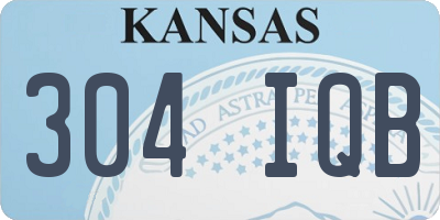 KS license plate 304IQB
