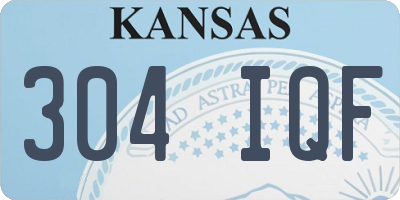 KS license plate 304IQF