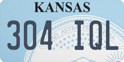 KS license plate 304IQL