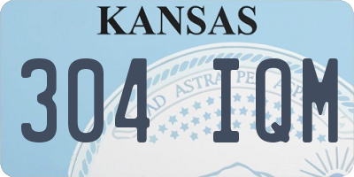 KS license plate 304IQM