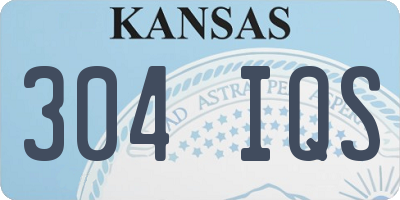KS license plate 304IQS