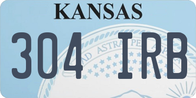 KS license plate 304IRB