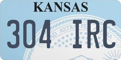 KS license plate 304IRC