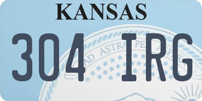 KS license plate 304IRG