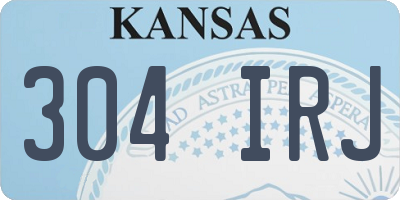 KS license plate 304IRJ