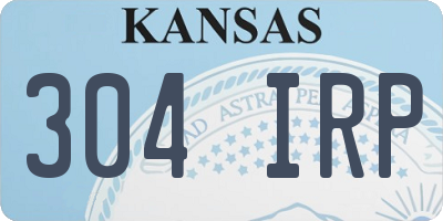 KS license plate 304IRP