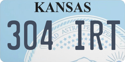 KS license plate 304IRT