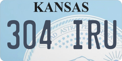KS license plate 304IRU
