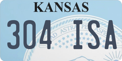 KS license plate 304ISA
