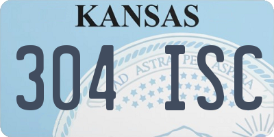 KS license plate 304ISC