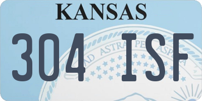 KS license plate 304ISF