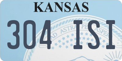 KS license plate 304ISI