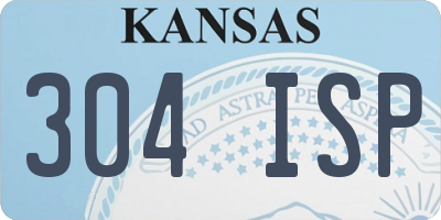 KS license plate 304ISP