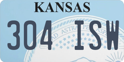KS license plate 304ISW