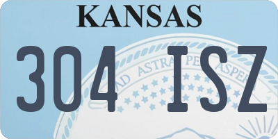KS license plate 304ISZ
