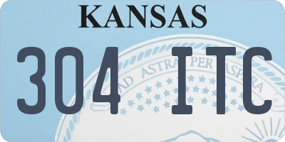 KS license plate 304ITC