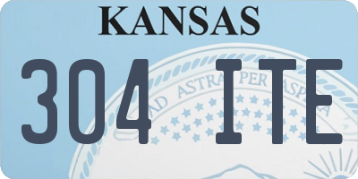 KS license plate 304ITE
