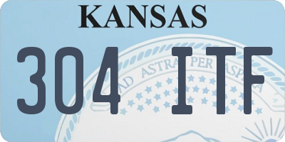 KS license plate 304ITF