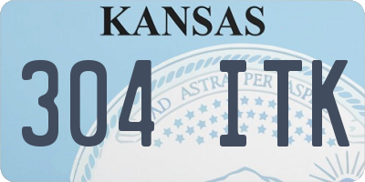 KS license plate 304ITK