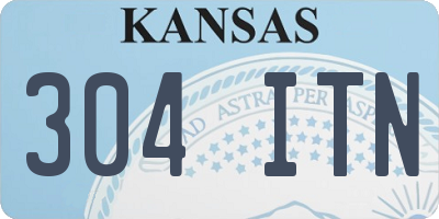 KS license plate 304ITN